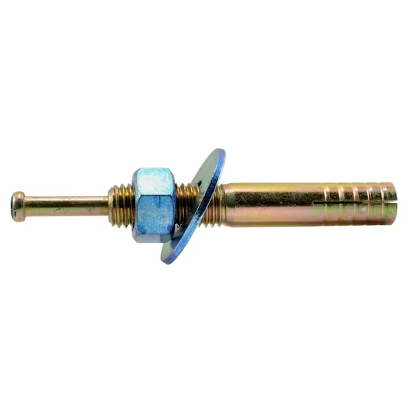 Torquemaster Torquemaster Nail Drive Anchor, 5/8" Dia., 4" L, Steel Yellow Zinc, 10 PK 52570 - main